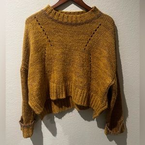 Moon river yellow/brown sweater with bell sleeves 🤎